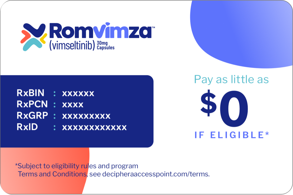 ROMVIMZA™ copay card